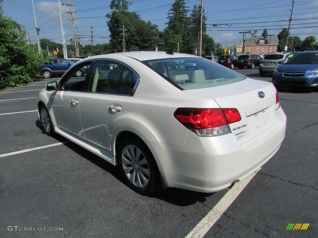 2011 Legacy 2.5i Limited - Satin White Pearl / Warm Ivory photo #8