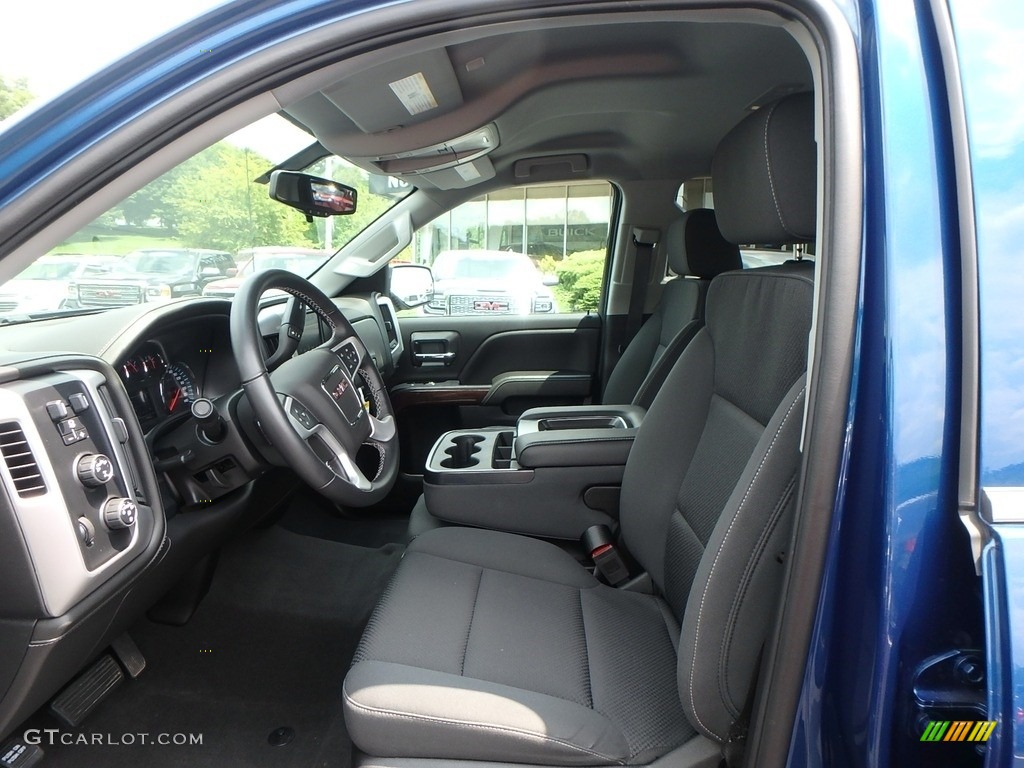 Jet Black Interior 2019 GMC Sierra 1500 Limited SLE Double Cab 4WD Photo #134281651