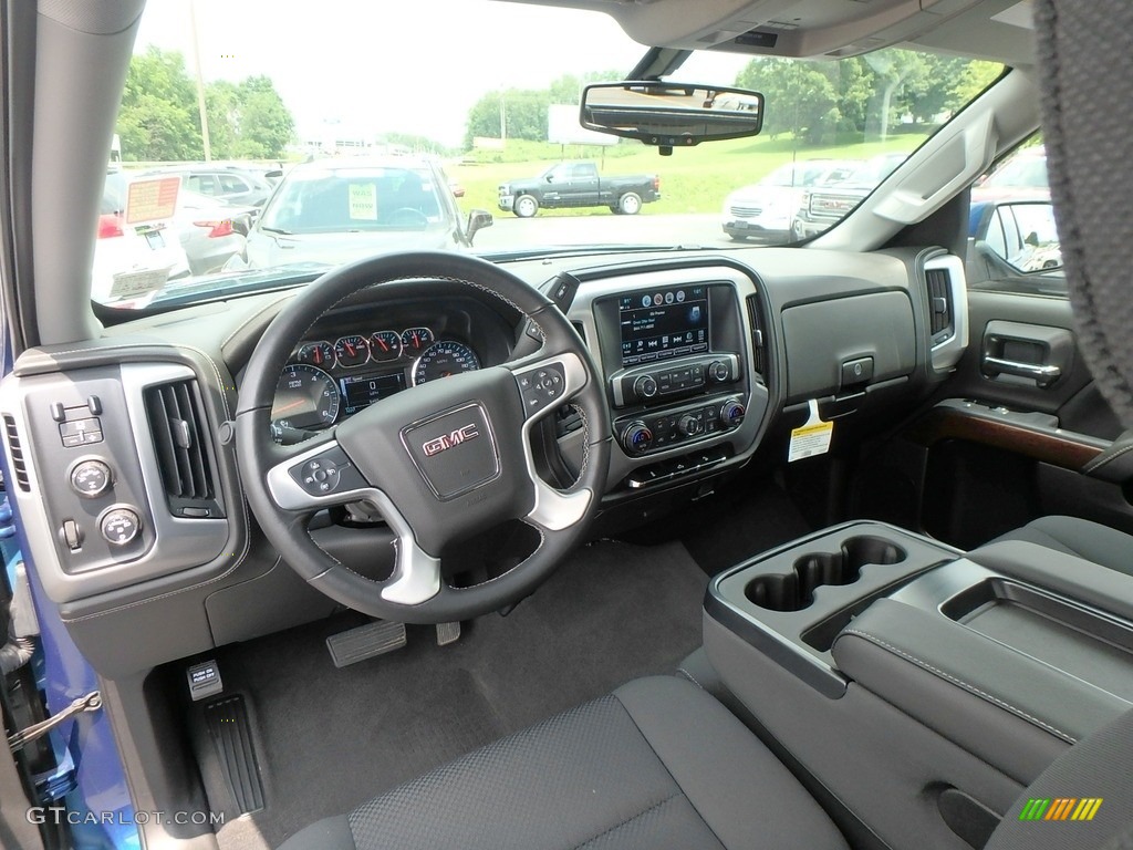 Jet Black Interior 2019 GMC Sierra 1500 Limited SLE Double Cab 4WD Photo #134281720