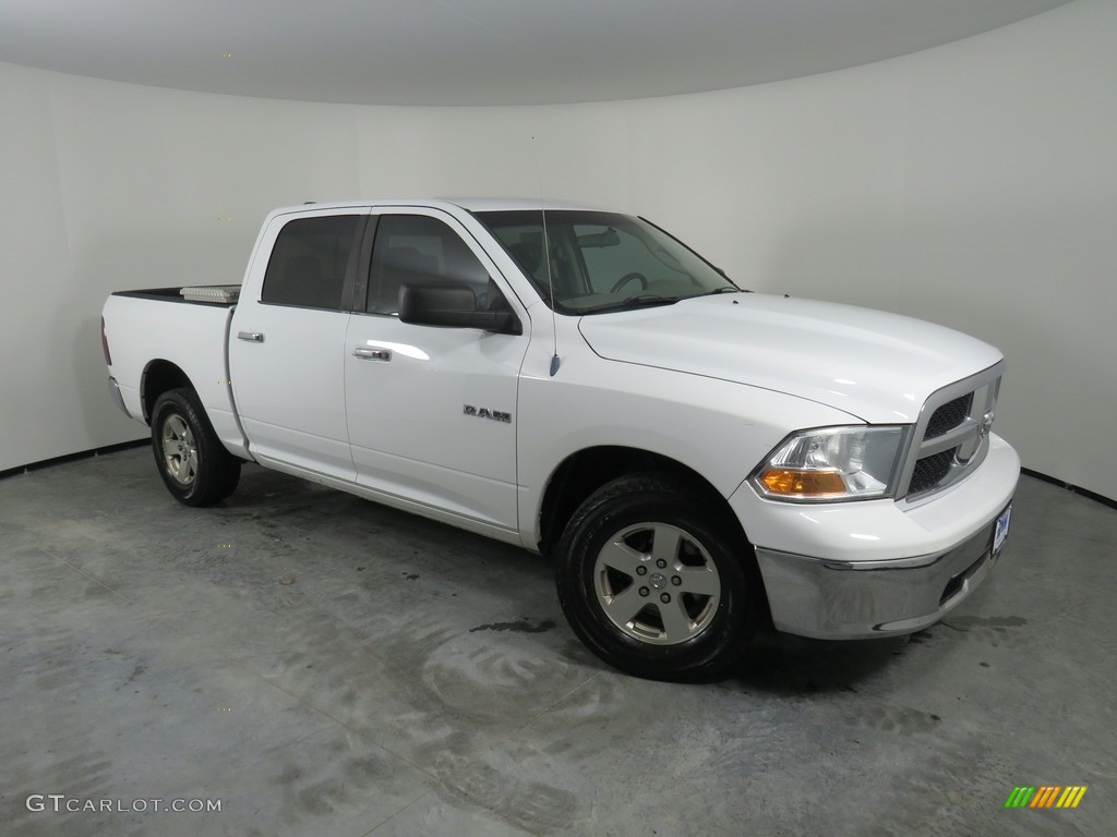 2010 Ram 1500 SLT Crew Cab 4x4 - Stone White / Dark Slate/Medium Graystone photo #4