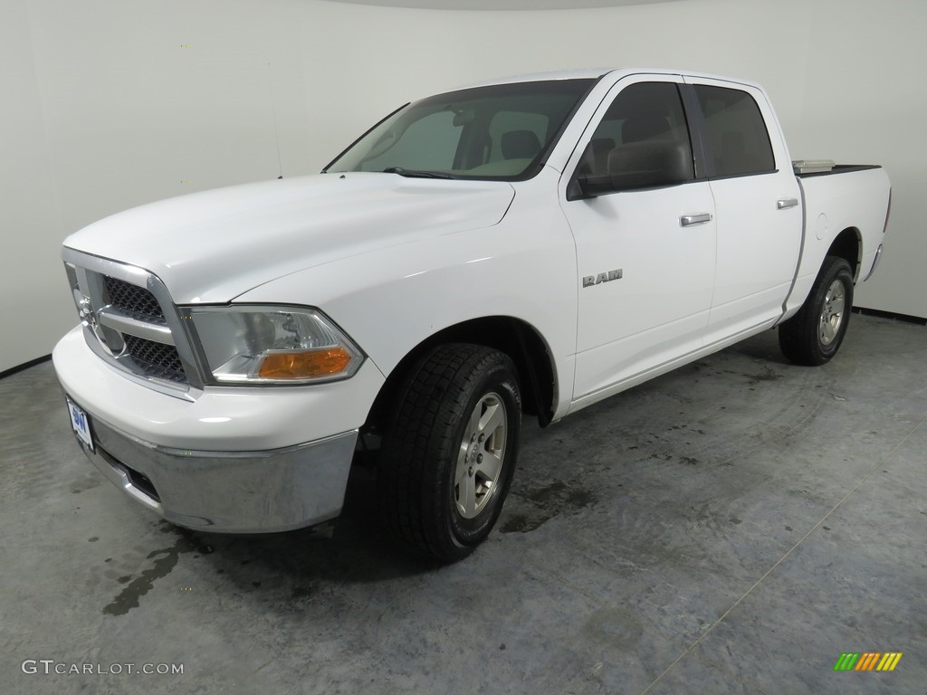2010 Ram 1500 SLT Crew Cab 4x4 - Stone White / Dark Slate/Medium Graystone photo #8