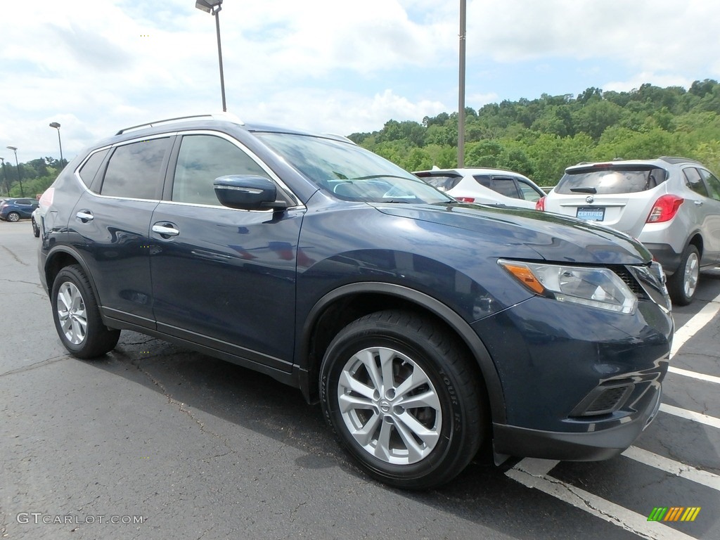 2015 Rogue SV AWD - Arctic Blue Metallic / Almond photo #4