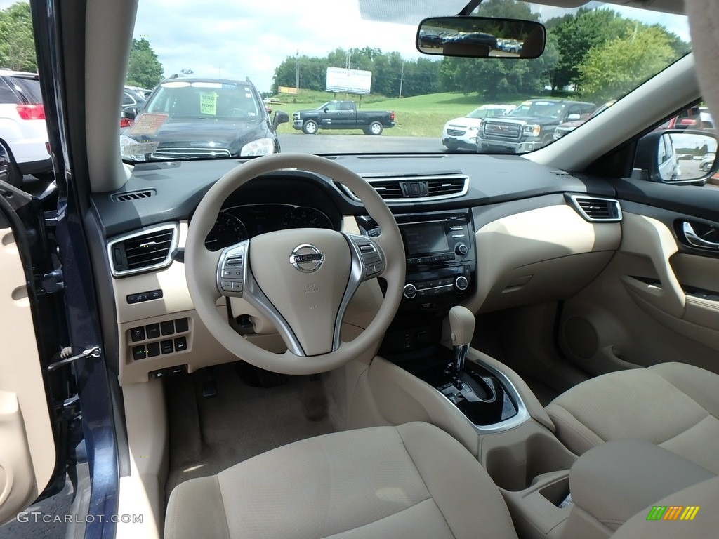 2015 Rogue SV AWD - Arctic Blue Metallic / Almond photo #17
