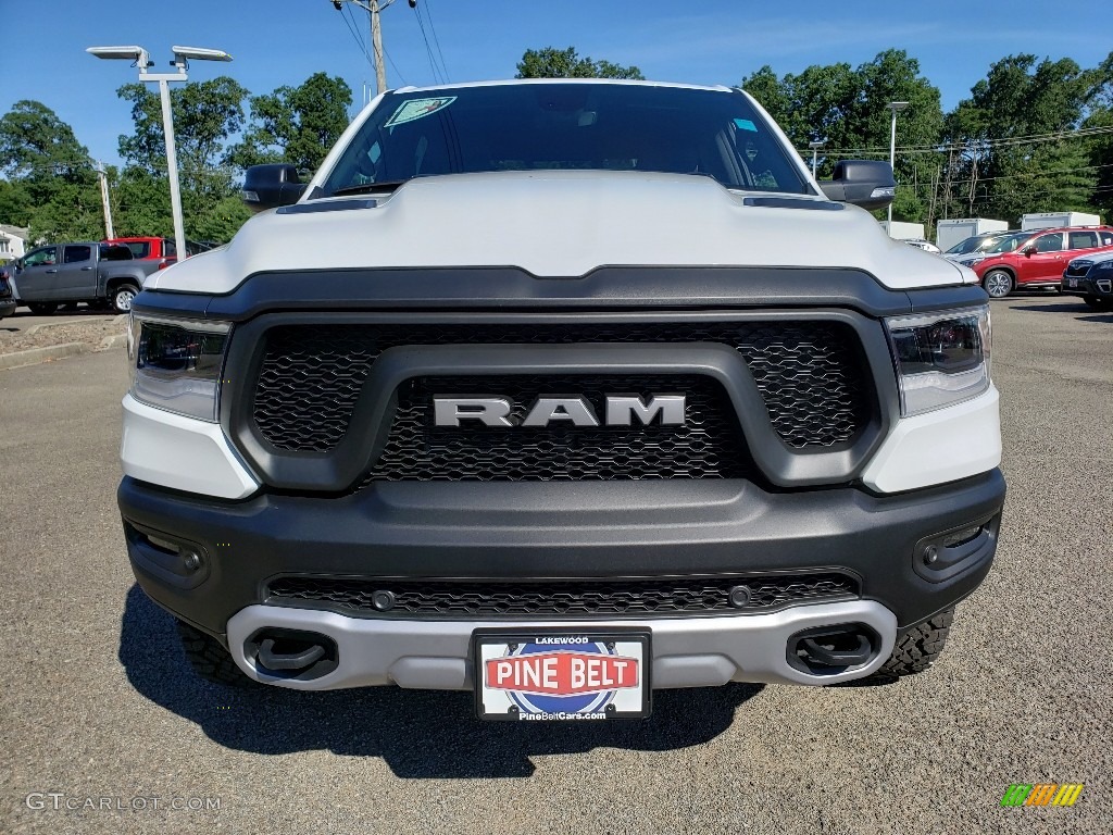 2019 1500 Rebel Crew Cab 4x4 - Bright White / Black/Red photo #2