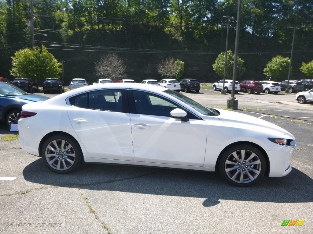 2019 MAZDA3 Preferred Sedan AWD - Snowflake White Pearl Mica / Black photo #1