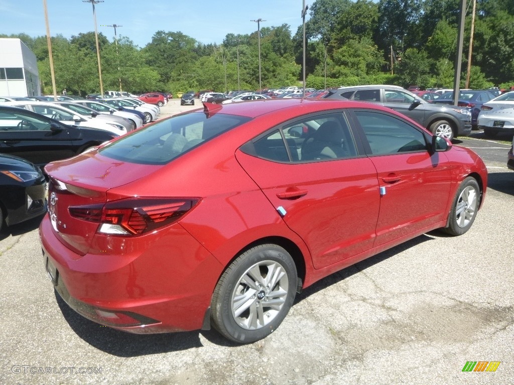 2019 Elantra SEL - Scarlet Red / Gray photo #2