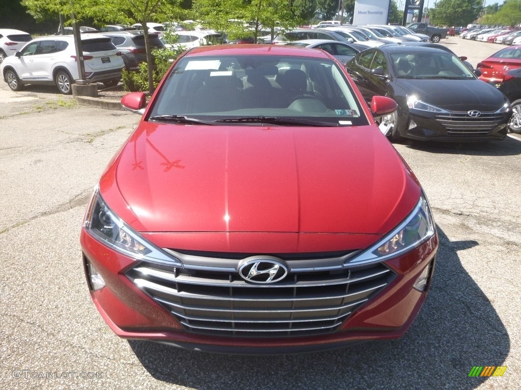 2019 Elantra SEL - Scarlet Red / Gray photo #4