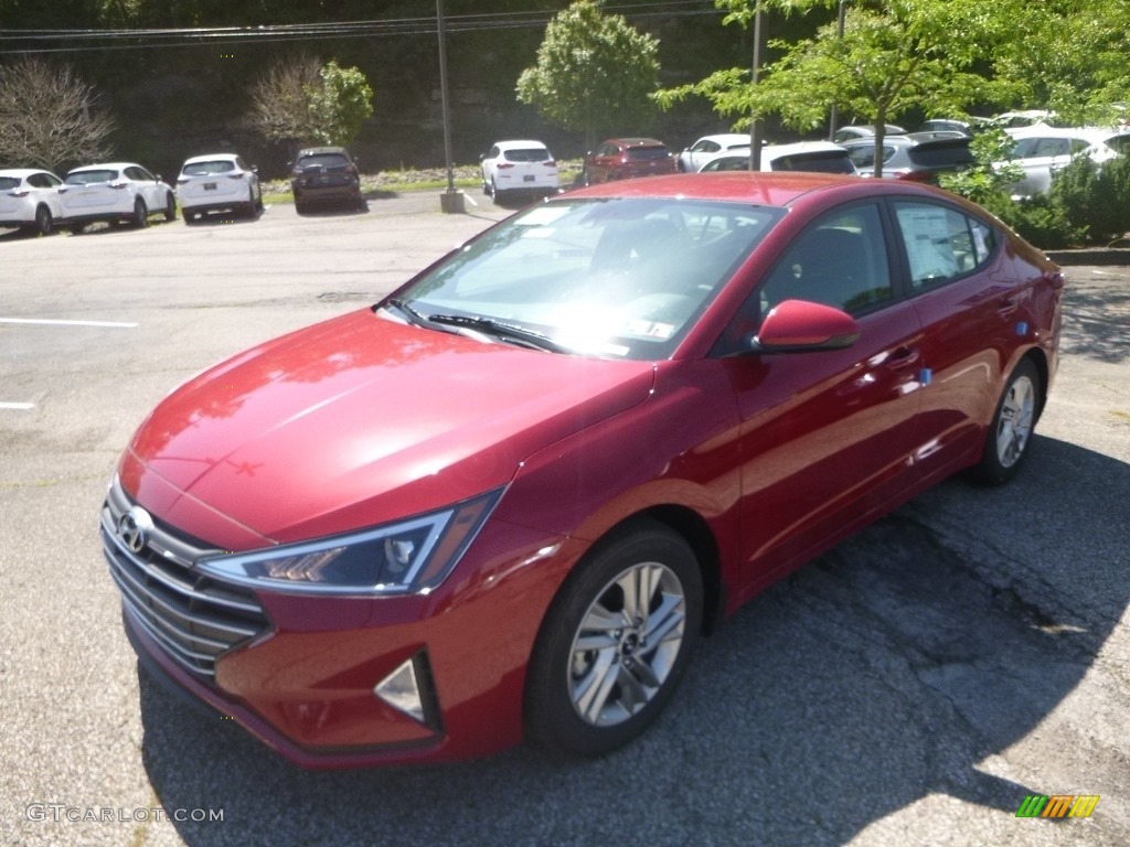 2019 Elantra SEL - Scarlet Red / Gray photo #5
