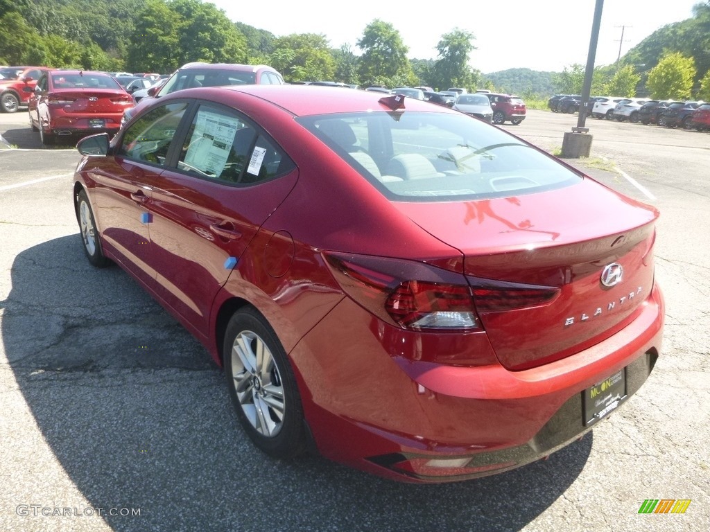 2019 Elantra SEL - Scarlet Red / Gray photo #6