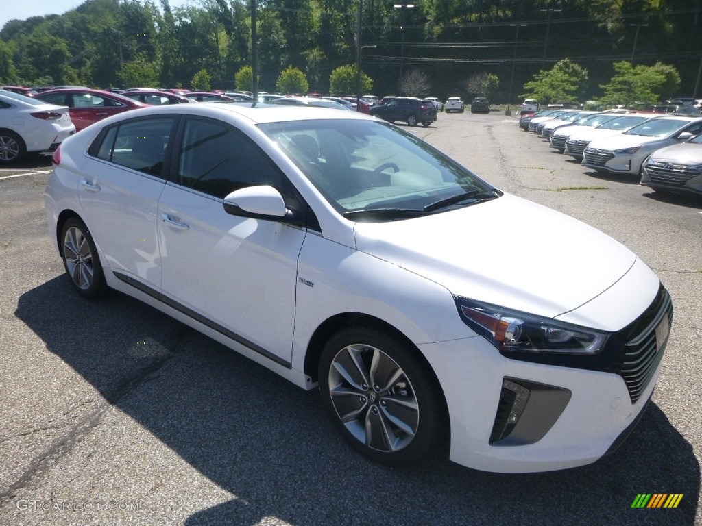 Ceramic White 2019 Hyundai Ioniq Hybrid Limited Exterior Photo #134292402