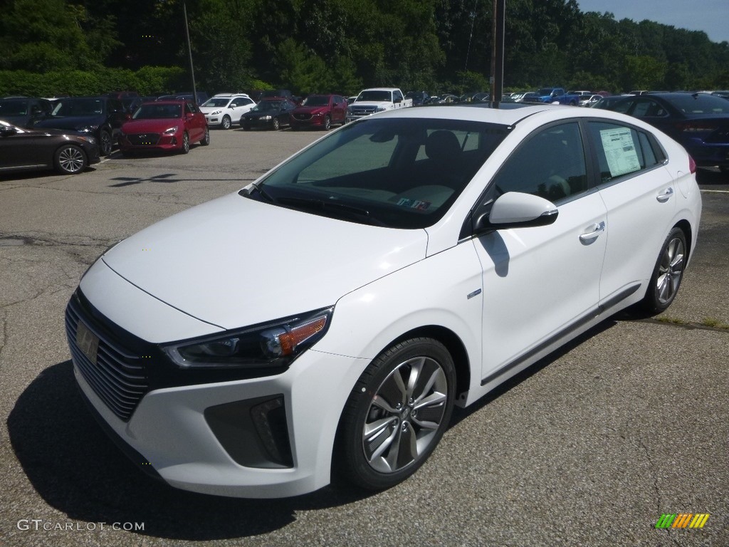 Ceramic White 2019 Hyundai Ioniq Hybrid Limited Exterior Photo #134292450