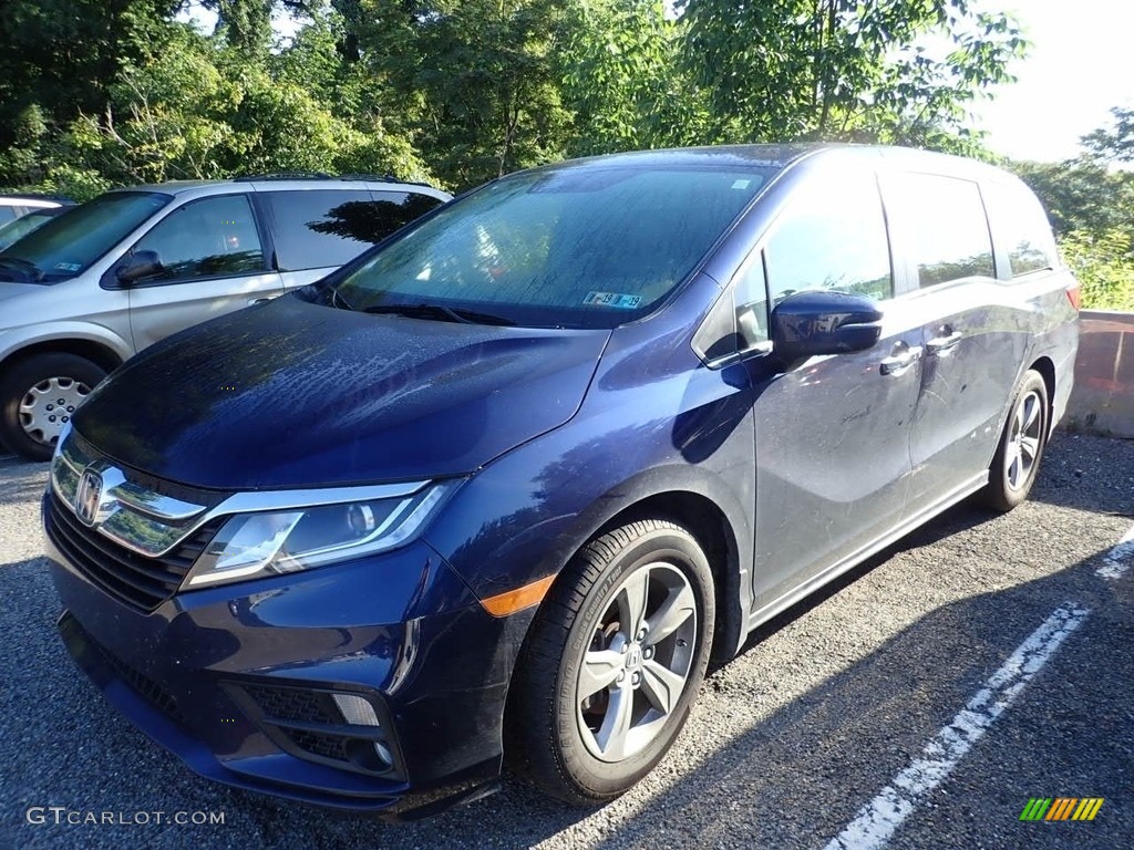 2018 Odyssey EX-L - Obsidian Blue Pearl / Gray photo #1