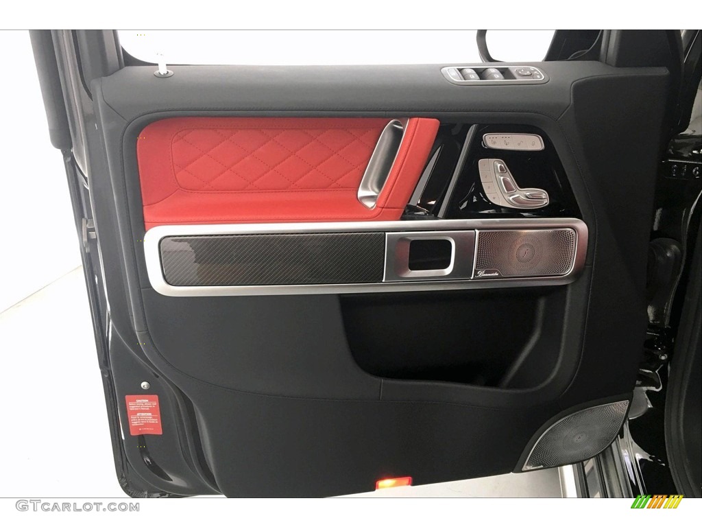 2019 Mercedes-Benz G 63 AMG designo Classic Red/Black Door Panel Photo #134296788