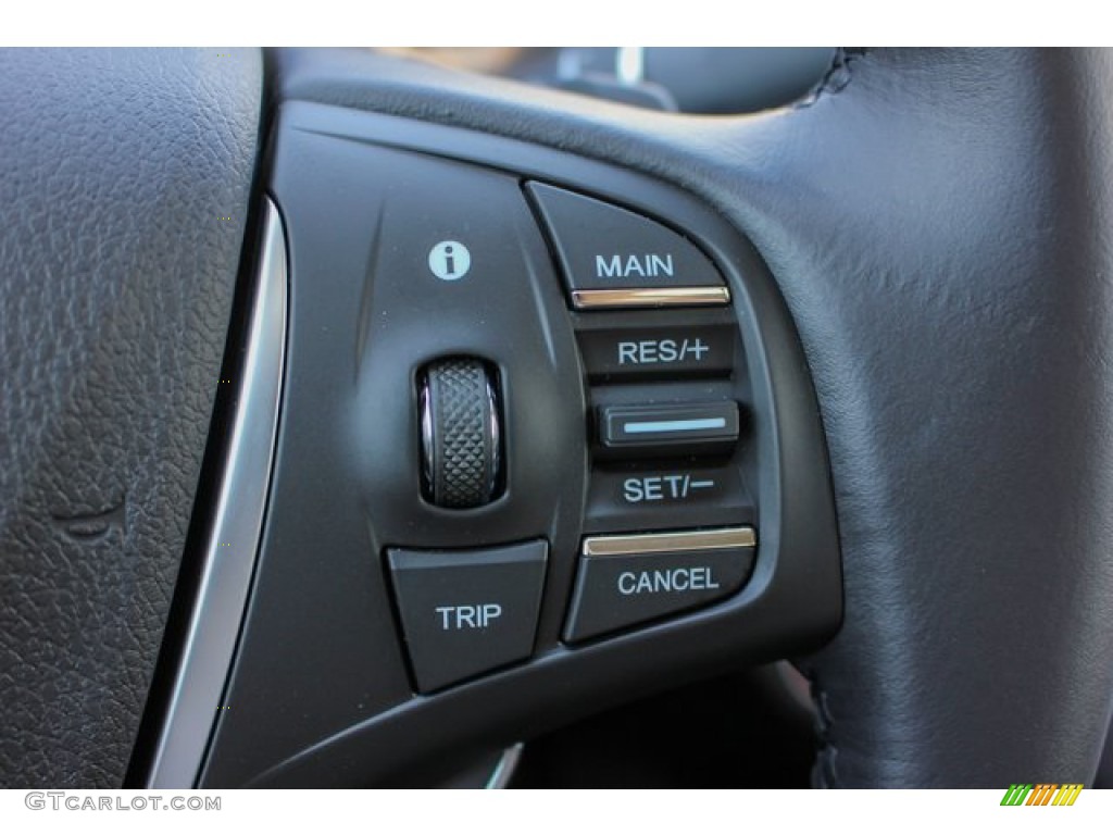 2020 Acura TLX Technology Sedan Ebony Steering Wheel Photo #134300721