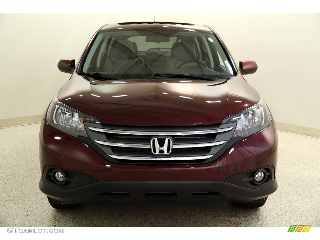 2014 CR-V EX AWD - Basque Red Pearl II / Gray photo #2