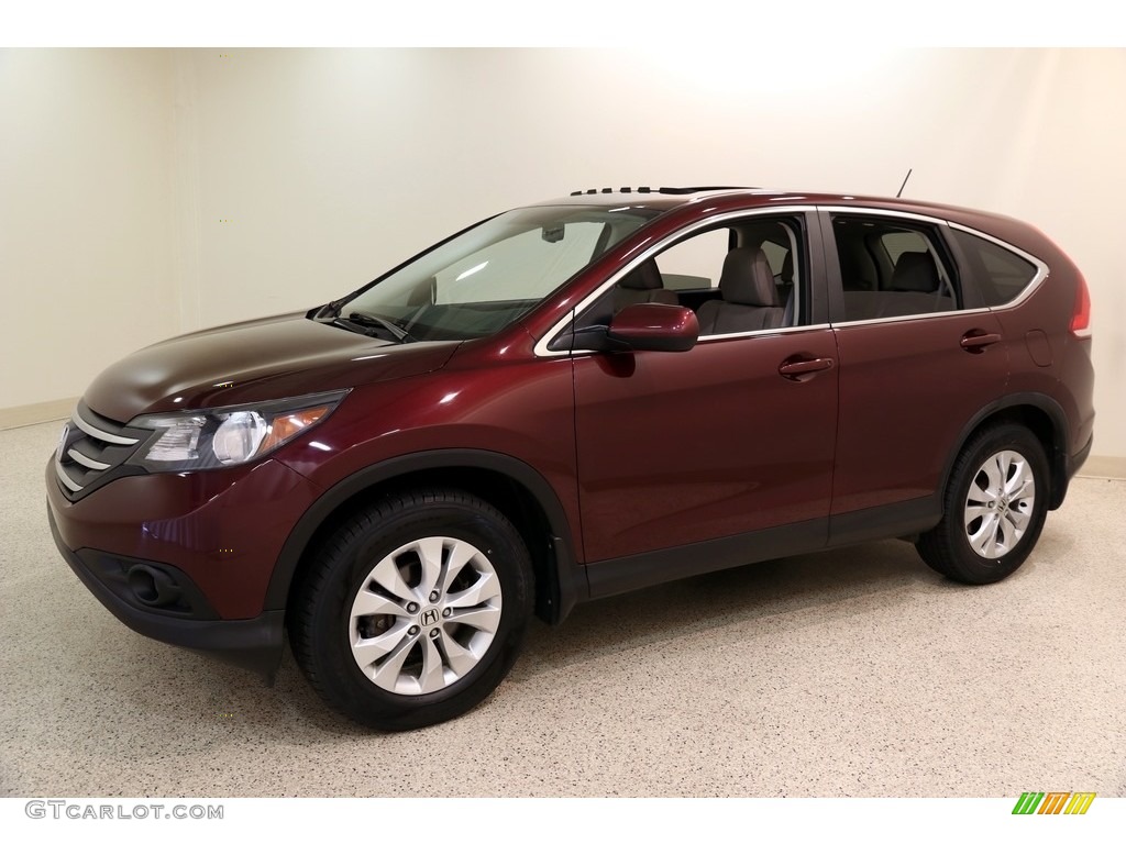 2014 CR-V EX AWD - Basque Red Pearl II / Gray photo #3