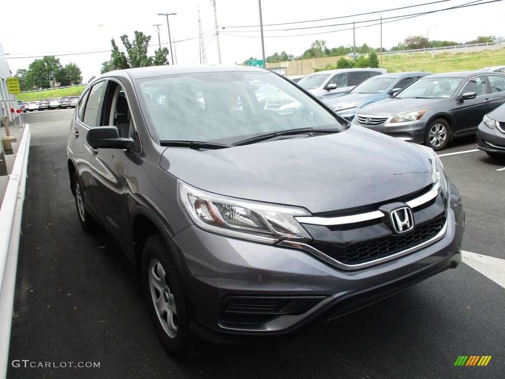 2016 CR-V LX AWD - Modern Steel Metallic / Gray photo #7