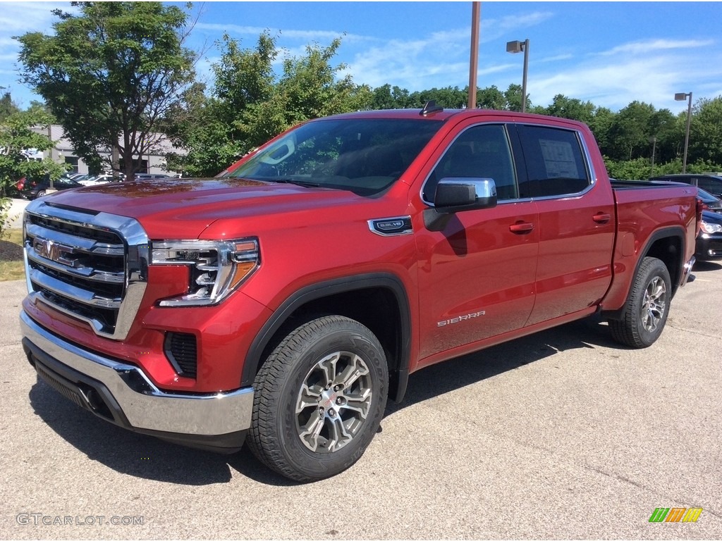 Red Quartz Tintcoat 2019 GMC Sierra 1500 SLE Crew Cab 4WD Exterior Photo #134312716