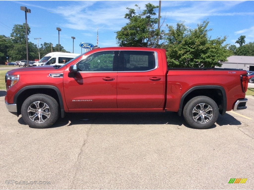 Red Quartz Tintcoat 2019 GMC Sierra 1500 SLE Crew Cab 4WD Exterior Photo #134312743