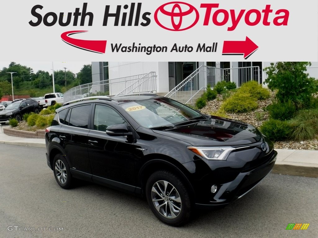 2017 RAV4 XLE AWD Hybrid - Black / Ash photo #1