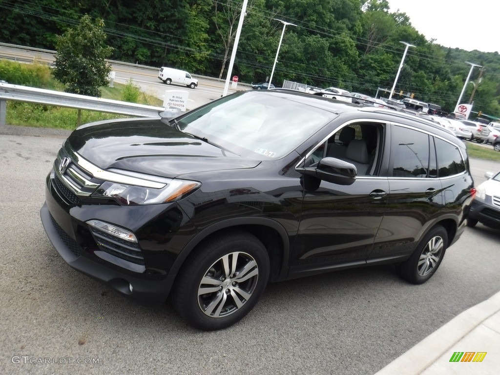 2016 Pilot EX-L AWD - Crystal Black Pearl / Gray photo #6