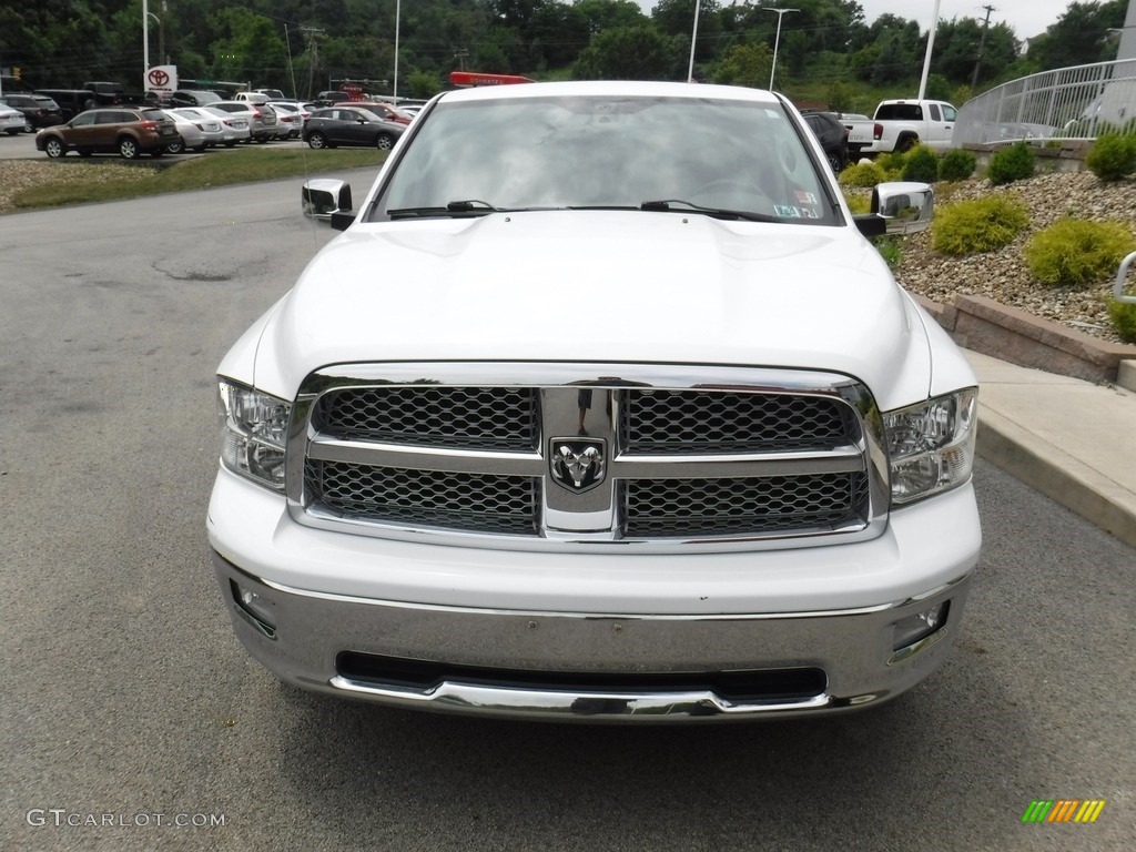 2012 Ram 1500 Laramie Crew Cab 4x4 - Bright White / Light Pebble Beige/Bark Brown photo #6