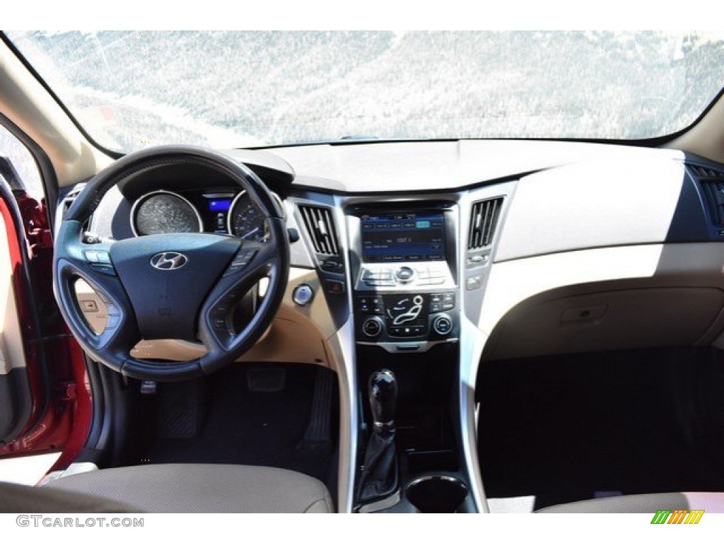 2011 Sonata Hybrid - Venetian Red / Camel photo #13