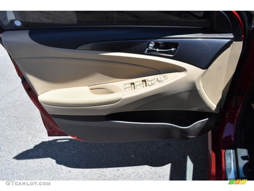 2011 Sonata Hybrid - Venetian Red / Camel photo #26