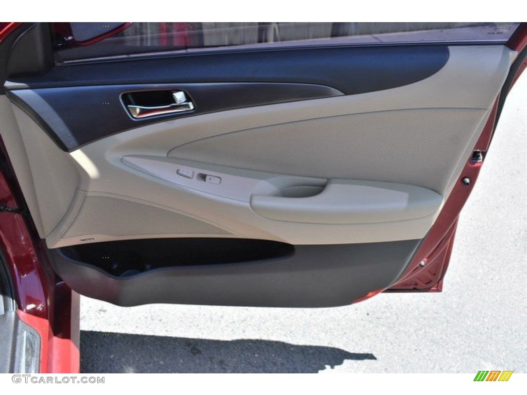 2011 Sonata Hybrid - Venetian Red / Camel photo #27