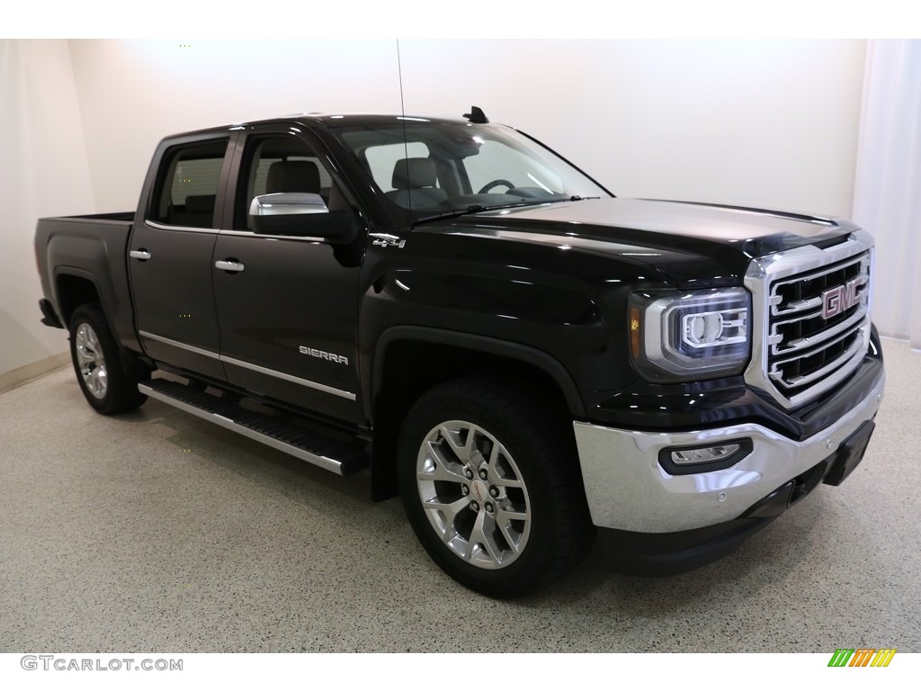 2017 Sierra 1500 SLT Crew Cab 4WD - Onyx Black / Cocoa/­Dune photo #1