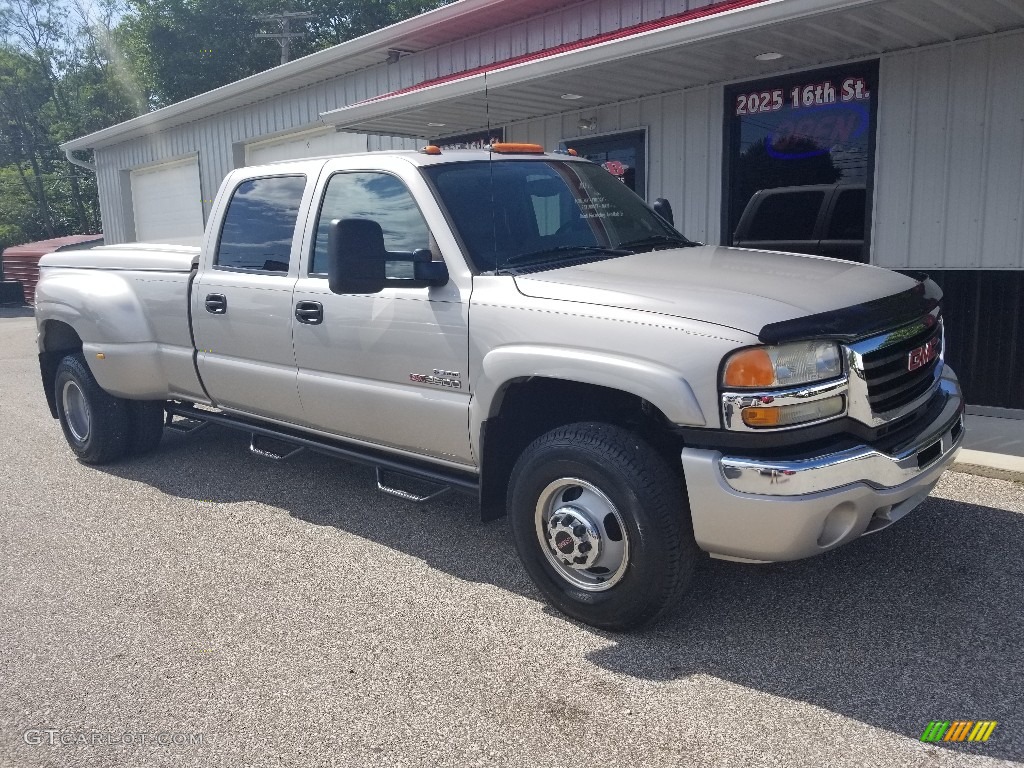 2007 Sierra 3500HD SLT Crew Cab 4x4 Dually - Silver Birch Metallic / Pewter photo #1