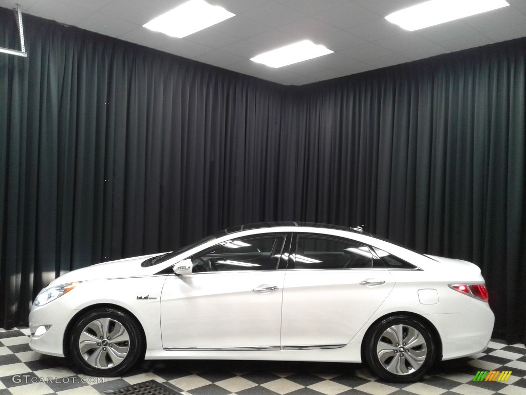 2014 Sonata Hybrid Limited - Pearl White / Gray photo #1