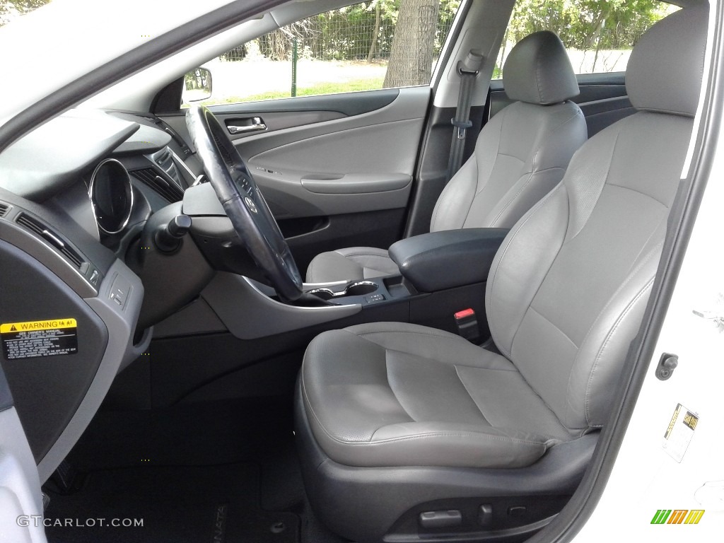 2014 Sonata Hybrid Limited - Pearl White / Gray photo #11