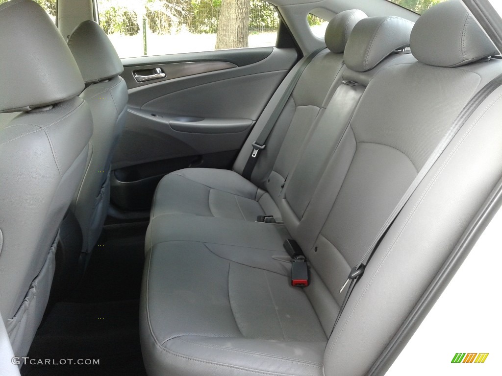 2014 Sonata Hybrid Limited - Pearl White / Gray photo #12