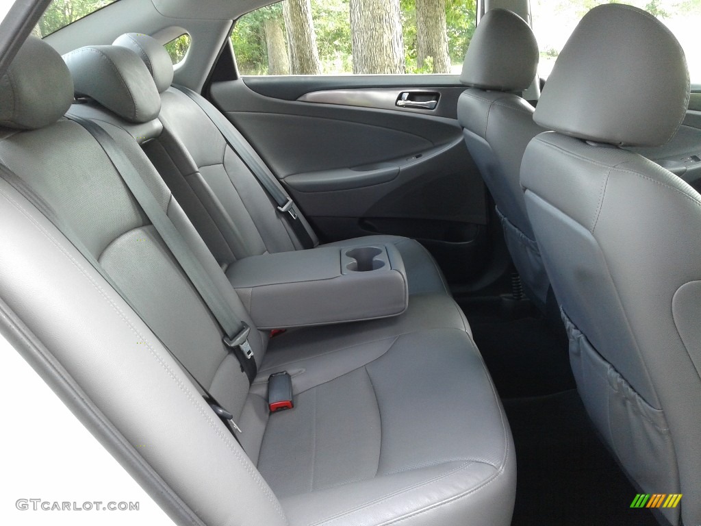 2014 Sonata Hybrid Limited - Pearl White / Gray photo #15