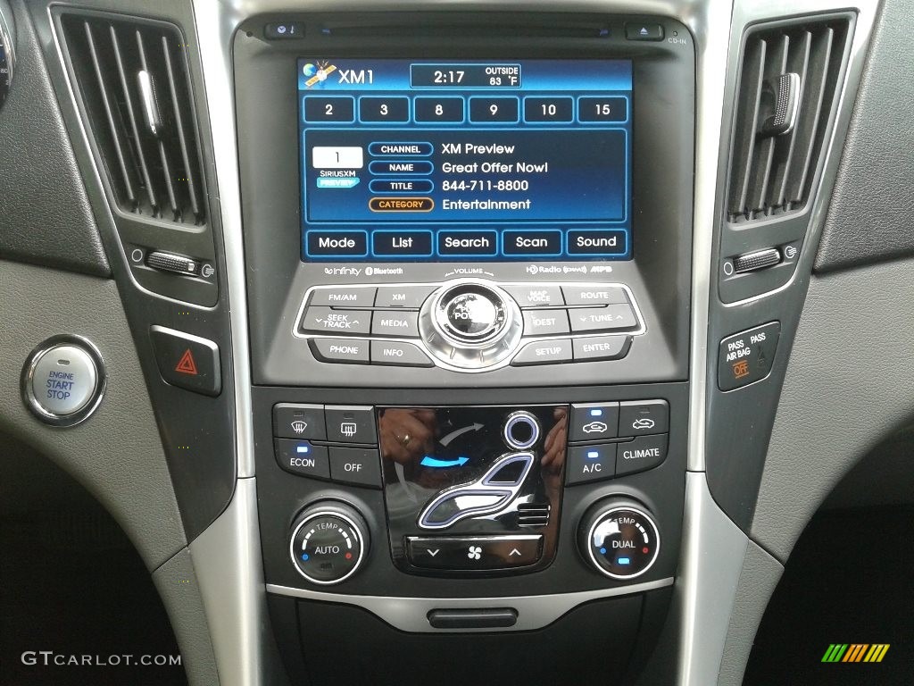 2014 Sonata Hybrid Limited - Pearl White / Gray photo #21