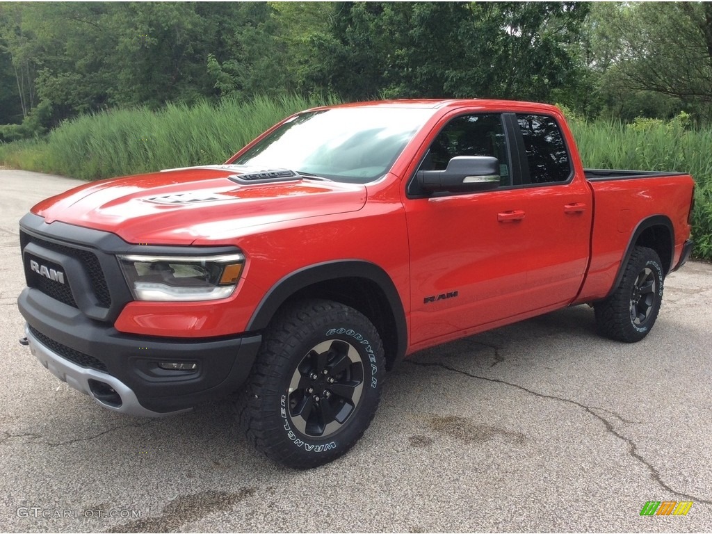 Flame Red 2019 Ram 1500 Rebel Quad Cab 4x4 Exterior Photo #134327804