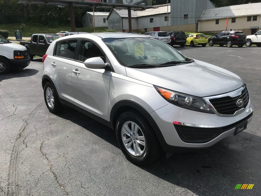 2012 Sportage LX - Mineral Silver / Black photo #4