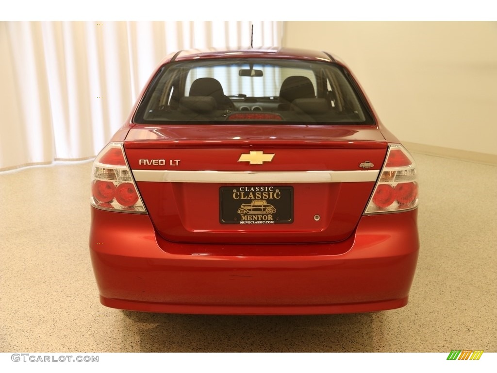 2011 Aveo LT Sedan - Sport Red / Charcoal photo #17