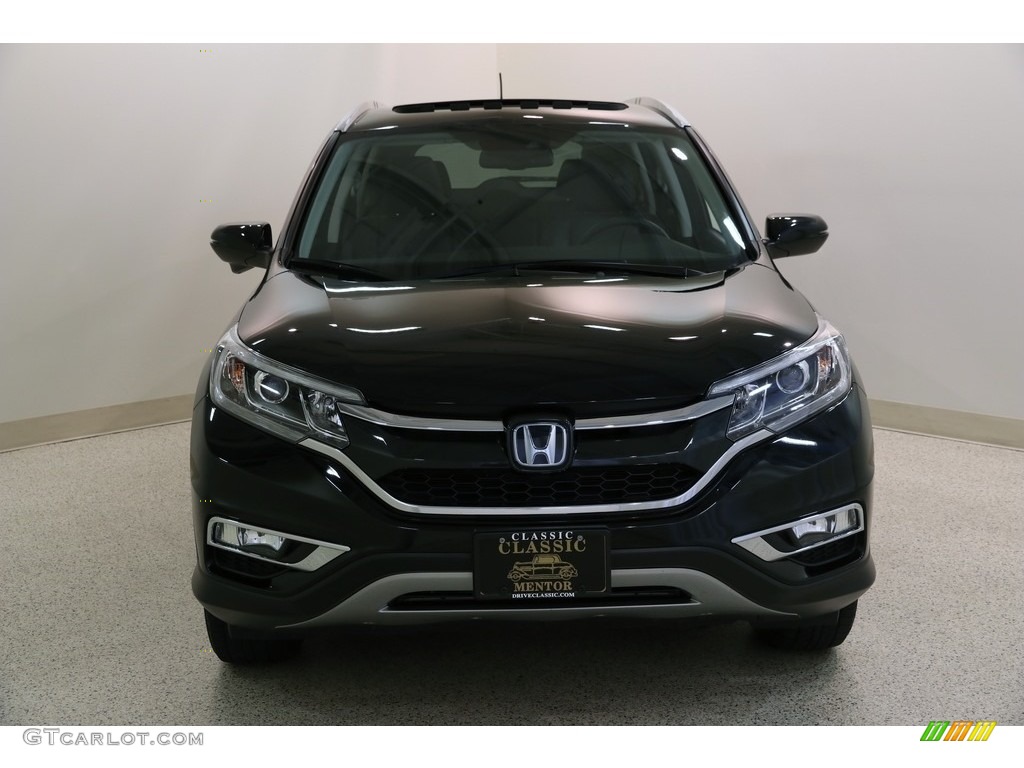 2016 CR-V Touring AWD - Crystal Black Pearl / Black photo #2