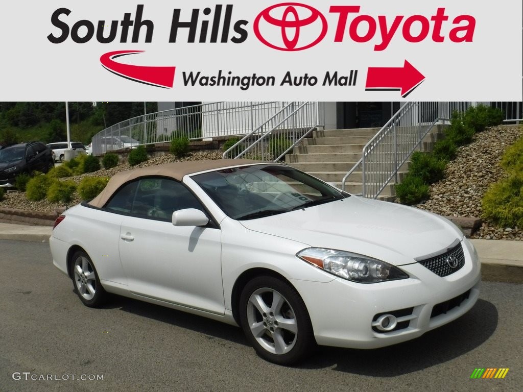 2007 Solara SLE V6 Convertible - Blizzard White Pearl / Ivory photo #2
