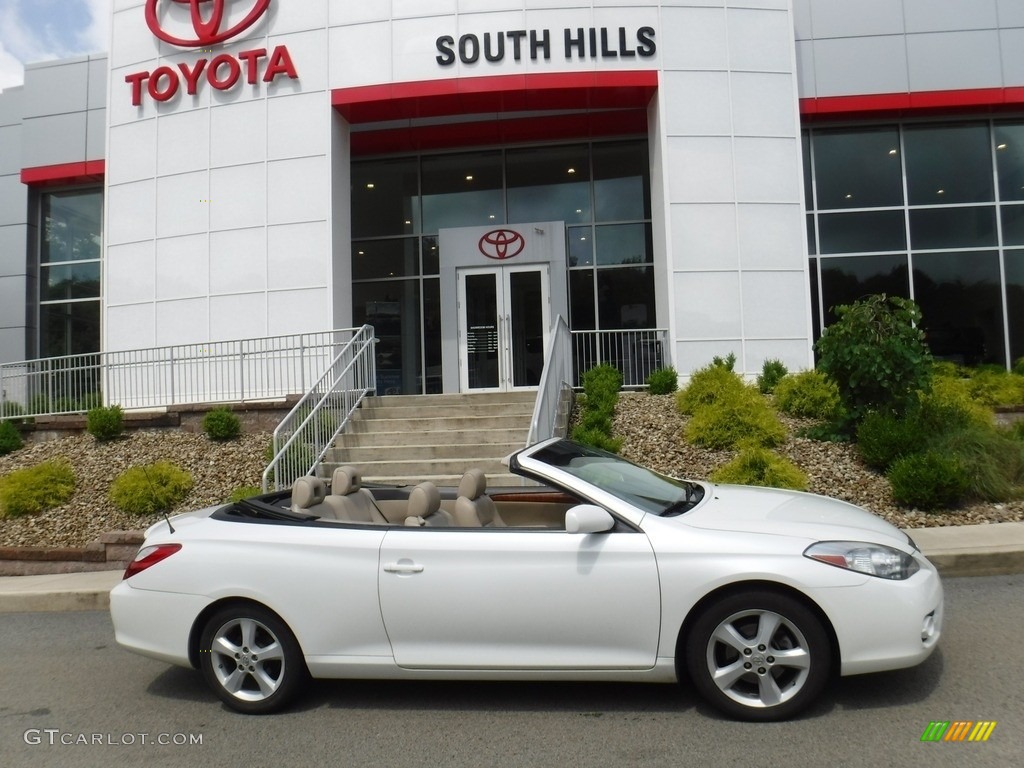 2007 Solara SLE V6 Convertible - Blizzard White Pearl / Ivory photo #4