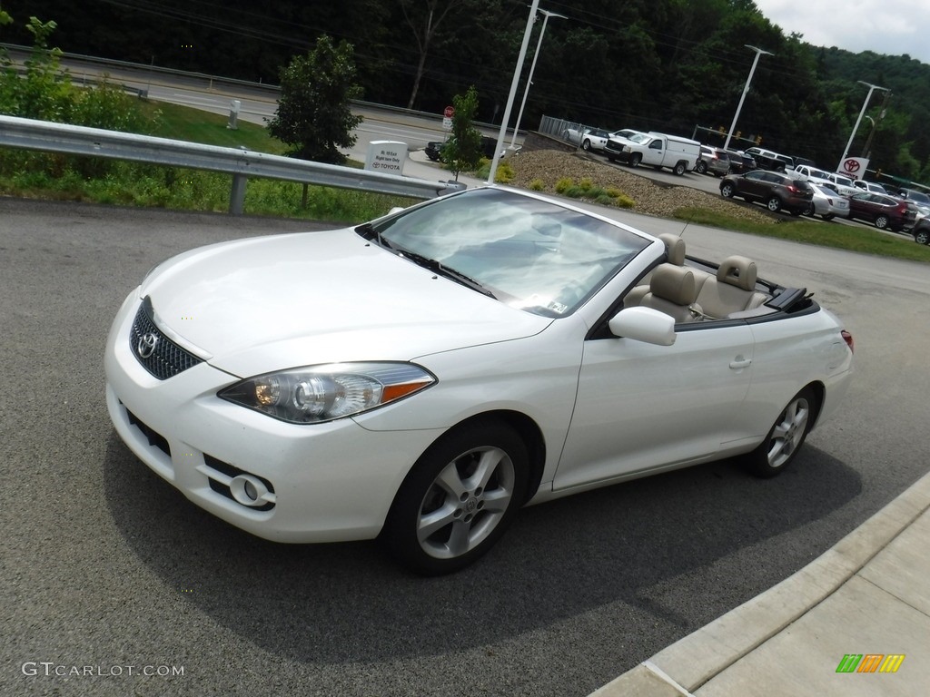 2007 Solara SLE V6 Convertible - Blizzard White Pearl / Ivory photo #7