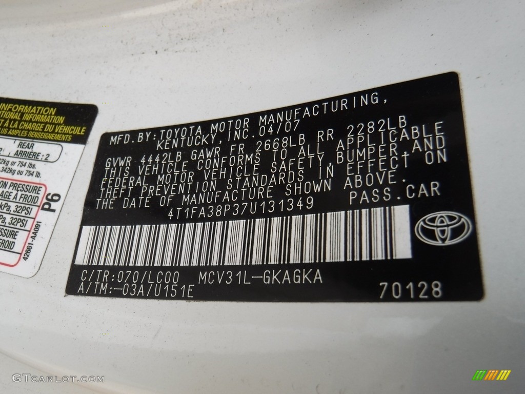 2007 Solara SLE V6 Convertible - Blizzard White Pearl / Ivory photo #27