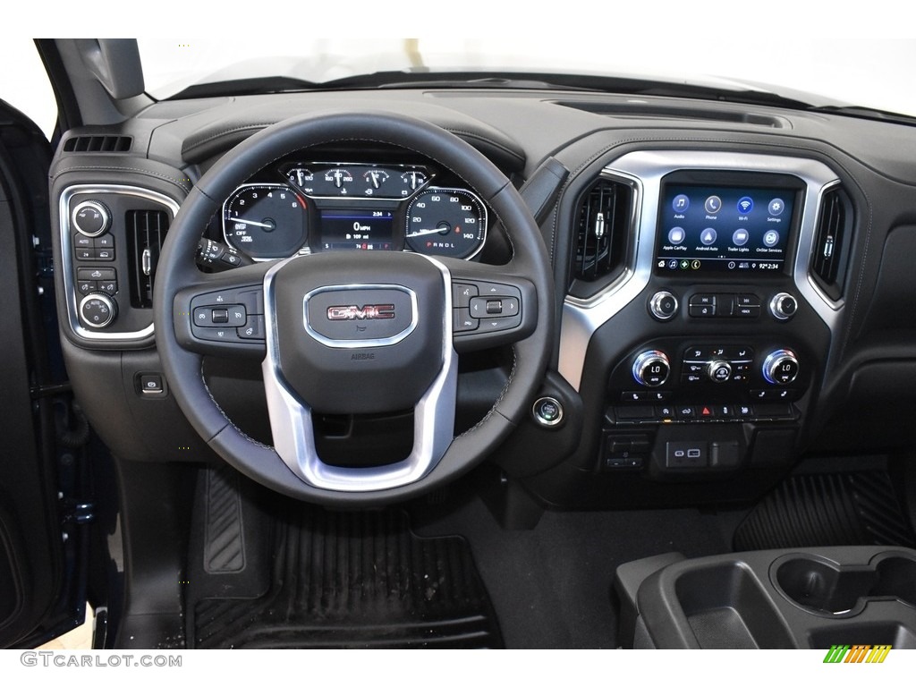 2019 Sierra 1500 SLE Double Cab 4WD - Pacific Blue Metallic / Jet Black photo #8