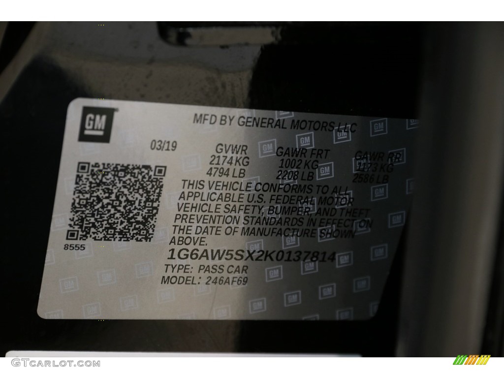 2019 CTS AWD - Black Raven / Light Platinum photo #25