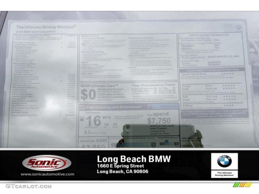 2020 X3 M Competition - Donington Grey Metallic / Black/Alcantara Black/Midrand Beige photo #10