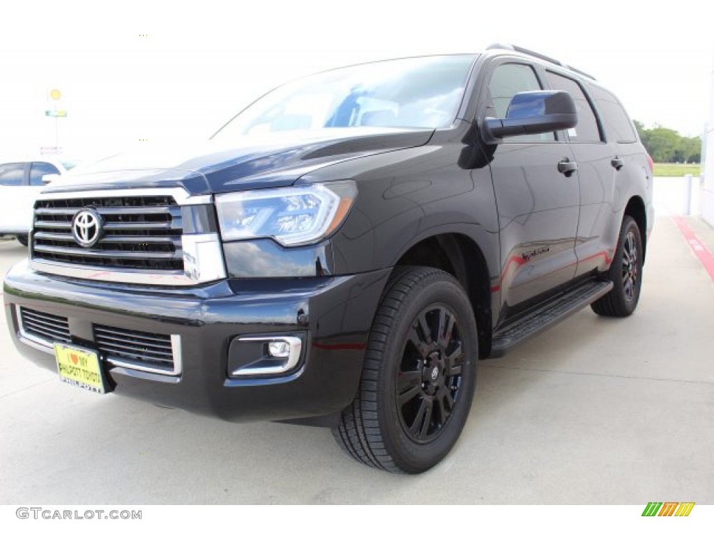 Midnight Black Metallic 2019 Toyota Sequoia TRD Sport Exterior Photo #134344993