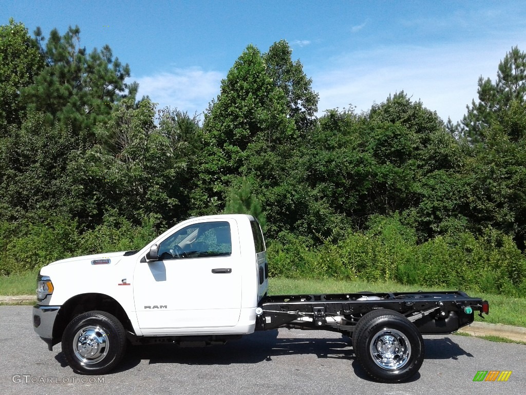 2019 3500 Tradesman Regular Cab 4x4 Chassis - Bright White / Black/Diesel Gray photo #1