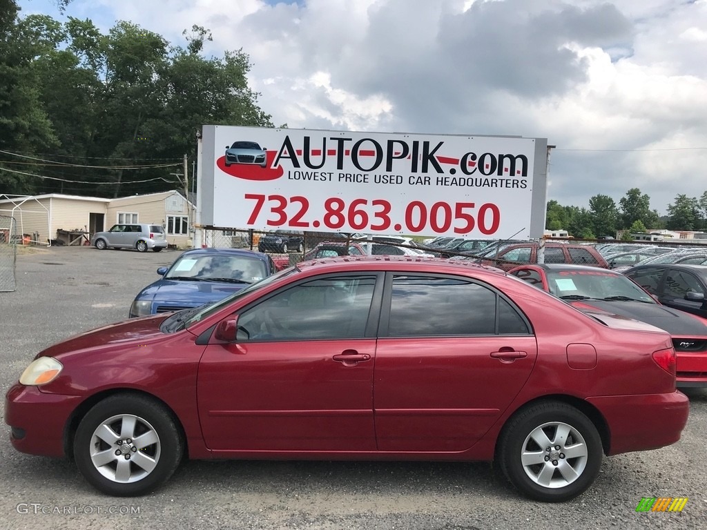 2006 Corolla LE - Impulse Red Pearl / Beige photo #3
